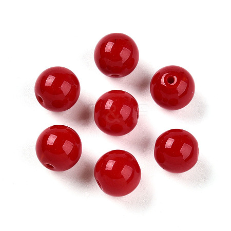 Opaque Solid Color Glass Beads X1-GLAA-N007-10mm-A03-1