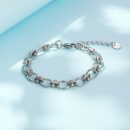 Stainless Steel Cable Chain Bracelets CF3254-2-1