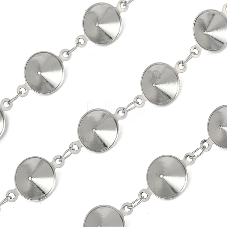304 Stainless Steel Rhinestone Cup Chains CHS-K023-08A-P-1