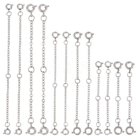   4 Sets 2 Styles 304 Stainless Steel Spring Ring Clasps STAS-PH0004-79-1