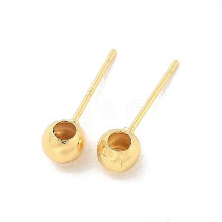 Brass Stud Earring Findings KK-G518-01G-1