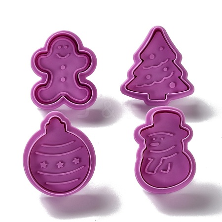 Christmas Themed PET Plastic Cookie Cutters DIY-K056-14-1