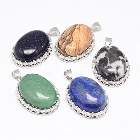 Natural & Synthetic Mixed Stone Pendants G-D851-M-1