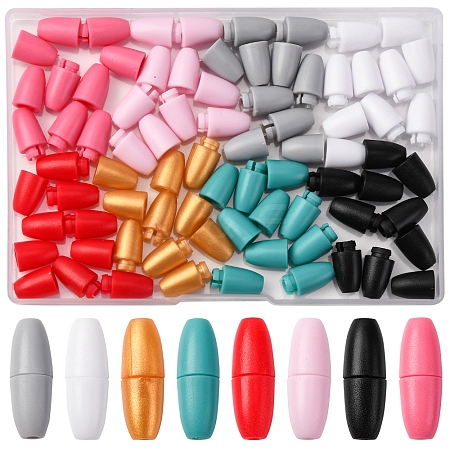 40 Sets 8 Colors Plastic Breakaway Clasps KY-FS0001-37-1