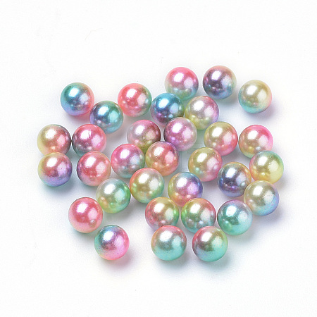 Rainbow Acrylic Imitation Pearl Beads LS-OACR-R065-10mm-A07-1