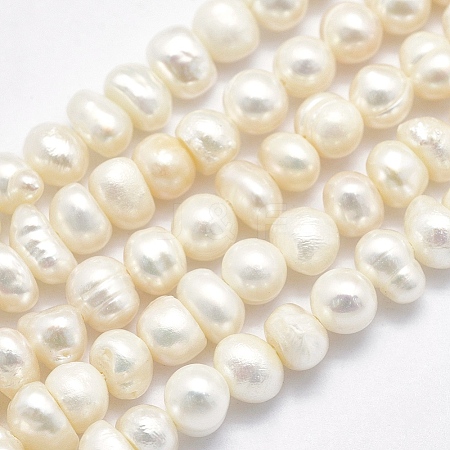 Natural Cultured Freshwater Pearl Beads Strands PEAR-F007-50-1