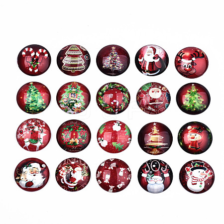 Glass Cabochons GGLA-S036-18B-1