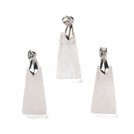 Natural Quartz Crystal Faceted Pendants G-F774-02A-1