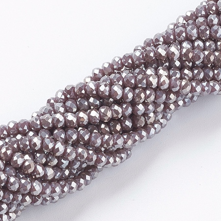Electroplate Glass Beads Strands GLAA-F078-FR05-1