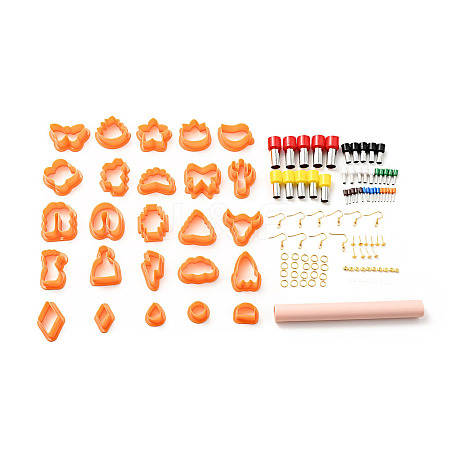 PP Plastic Clay Earring Cutters Set DIY-G082-03B-1