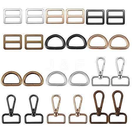 24Pcs 12 Style Iron D Rings FIND-SZ0002-25-1