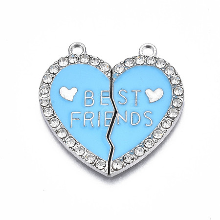 Alloy Enamel Split Pendant LS-ENAM-S130-25B-1