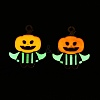 Halloween Theme Rack Plating Luminous Alloy Enamel Pendants ENAM-N056-232G-2