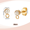 20Pcs 304 Stainless Steel Stud Earrings Findings STAS-UN0059-11-5