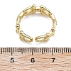 Rack Plating Brass Micro Pave Clear Cubic Zirconia Cuff Finger Rings for Women RJEW-M028-44G-3