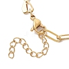 2Pcs 304 Stainless Steel Asymmetric Heart Link Chains Bracelets BJEW-JB13510-6