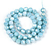 Anti-Tarnish Electroplate Glass Beads Strands EGLA-T021-10mm-15-10-2