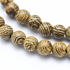 Natural Wenge Wood Beads Strands WOOD-P011-05-4mm-3