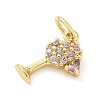 Brass Micro Pave Cubic Zirconia Pendants KK-Z120-57B-02-2