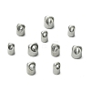 15Pcs 3 Styles 303 Stainless Steel Cord End/Tips STAS-CJ0003-37-8