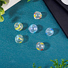 6Pcs 3 Colors Transparent Glass Beads GLAA-TA0003-97-6