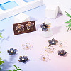 100Pcs 2 Colors Transparent Resin Sakura Flower Bead Caps RESI-TA0005-57-7