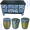 500G 4 Colors Mosaic Tiles Porcelain Cabochons DIY-SP0007-87-7