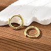 Brass Huggie Hoop Earrings KK-D063-04G-2