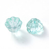 Transparent Spray Painted Glass Beads X-GLAA-T016-32B-2