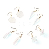 Transparent Laser Acrylic Dangle Earrings EJEW-JE04674-1