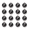 Platinum Plated Alloy Charms LS-ENAM-S118-02P-P-2