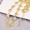 Summer Beach Brass Conch & Shell Shape Link Chain Necklaces NJEW-L051-01G-2