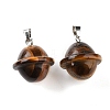 Natural Tiger Eye Pendants G-B041-01P-10-3