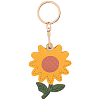 1Pc PU Leather Pendants Keychain KEYC-SP0001-47A-1