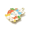 Cartoon Alloy Enamel Pendants ENAM-Z015-04G-05-2
