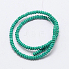 Dyed Synthetical Turquoise Rondelle Bead Strand G-P083-6mm-84J-2