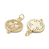 Brass Micro Pave Clear Cubic Zirconia Pendants ZIRC-Z011-16G-2