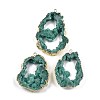 Dyed Nuggets Natural Druzy Geode Agate Big Pendants G-M287-08-1