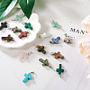 24Pcs 12 Styles Natural & Synthetic Mixed Gemstone Pendants G-TA0001-38-6