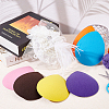 6Pcs 6 Colors Nylon Cloth Teardrop Fascinator Hat Base for Millinery AJEW-FG0002-80-5
