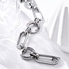 Tarnish Resistant 304 Stainless Steel Oval Link Chain Bracelets BJEW-I293-03P-3