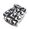 Tibetan Style Double Tiger dZi Beads TDZI-D008-10-2