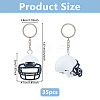 ABS Plastic Helm Keychains KEYC-WH0025-091-2