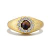 Horse Eye 925 Sterling Silver Micro Pave Cubic Zirconia Finger Rings for Women RJEW-F180-07G-2