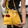 Cherry Imitation Leather Fibre Soft Pendant Decorations AJEW-WH0314-761-6