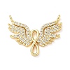 Brass Micro Pave Cubic Zirconia Pendants KK-D357-30G-1