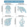 16Pcs 4 Styles Waterproof Plastic Colored Laser Stained Window Film Static Stickers DIY-WH0314-143-2