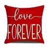 Valentine's Day Burlap Pillow Covers AJEW-M217-01C-1