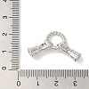 Rack Plating Brass Pave Black Cubic Zirconia Hands with Rings Links Connector Charms LS-KK-A229-13P-3