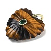 Natural Tiger Eye Carved Pendants G-C276-01G-11-2